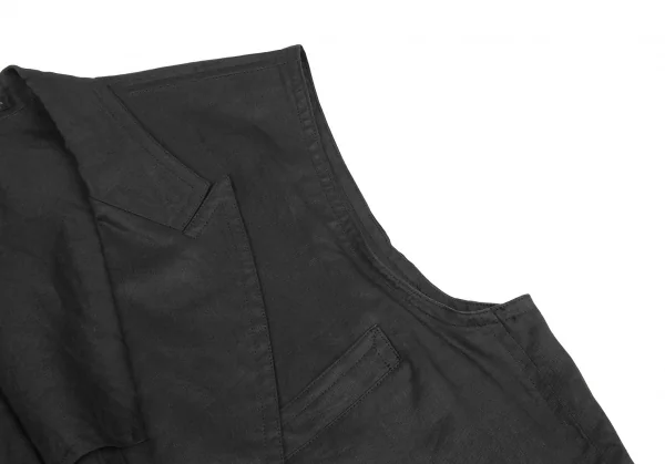 Yohji Yamamoto POUR HOMME Linen Peaked Lapel Sleeveless Jacket K-118695_007