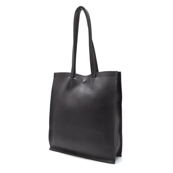 ヨウジヤマモト プールオムYohji Yamamoto POUR HOMME カウレザーアウトシームトートバッグ 黒 K-118711_002
