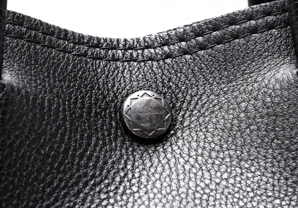 ヨウジヤマモト プールオムYohji Yamamoto POUR HOMME カウレザーアウトシームトートバッグ 黒 K-118711_003
