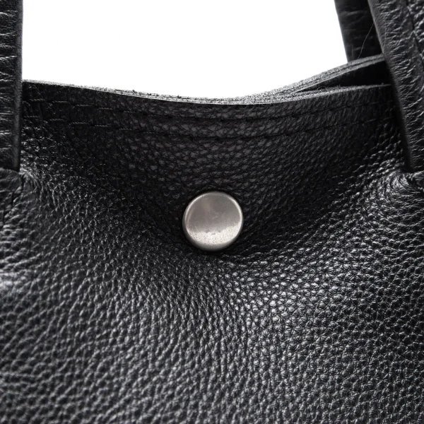 ヨウジヤマモト プールオムYohji Yamamoto POUR HOMME カウレザーアウトシームトートバッグ 黒 K-118711_006