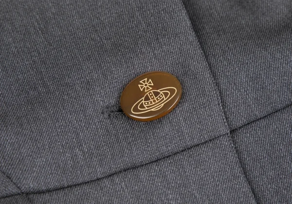 ヴィヴィアンウエストウッド レッドレーベルVivienne Westwood Red Label カッティングデザイン1Bジャケット グレー38 K-118715_011