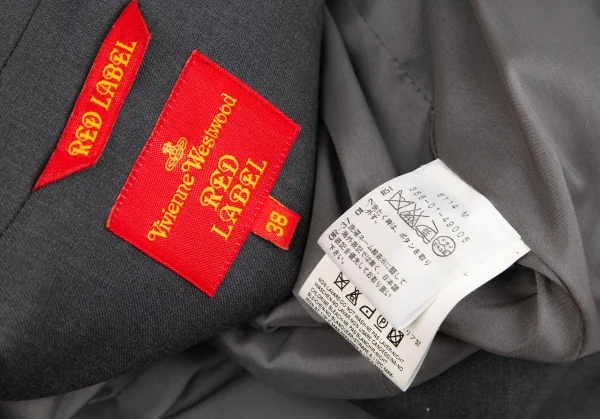 ヴィヴィアンウエストウッド レッドレーベルVivienne Westwood Red Label カッティングデザイン1Bジャケット グレー38 K-118715_019