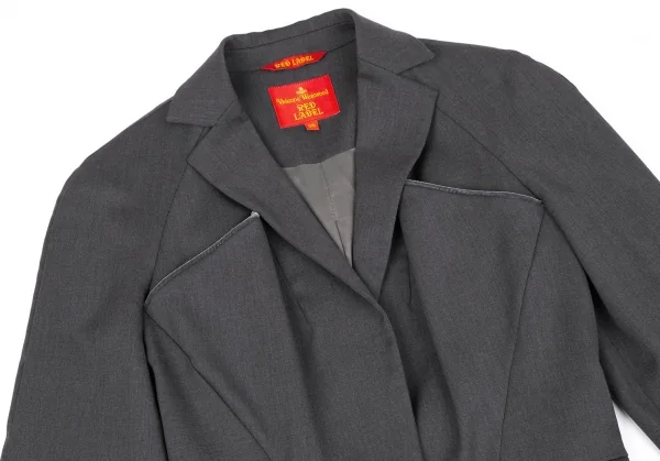 ヴィヴィアンウエストウッド レッドレーベルVivienne Westwood Red Label カッティングデザイン1Bジャケット グレー38 K-118715_003