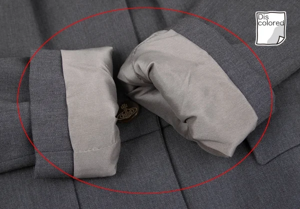 ヴィヴィアンウエストウッド レッドレーベルVivienne Westwood Red Label カッティングデザイン1Bジャケット グレー38 K-118715_009