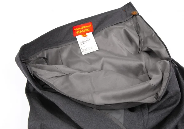 ヴィヴィアンウエストウッド レッドレーベルVivienne Westwood Red Label ポケットドレープデザインスカート グレー38 K-118716_008