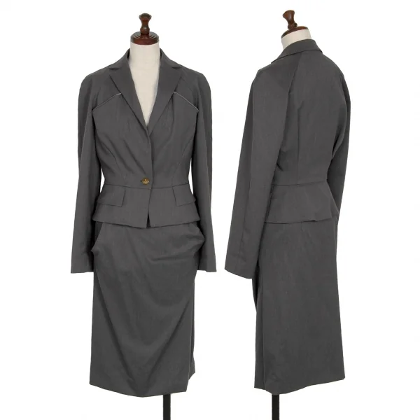 Vivienne Westwood Red Label Pocket Design Jacket & Draped Skirt Grey 38 K-118717_001