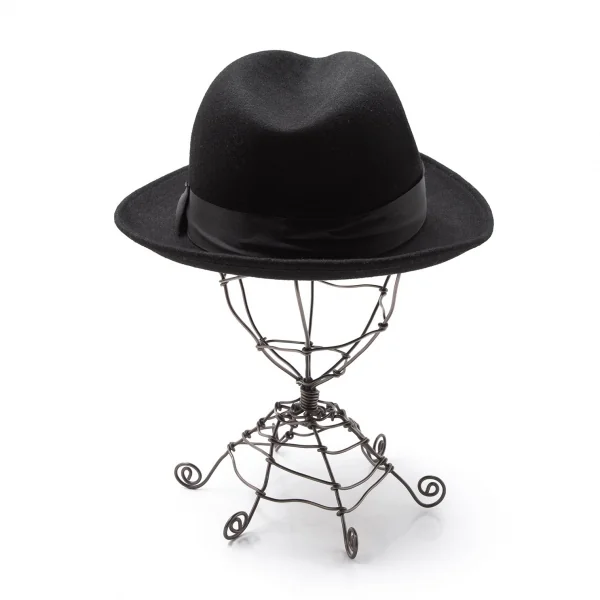 ルードギャラリーRUDE GALLERY サテンリボンフェドラハット 黒 K-118719_005