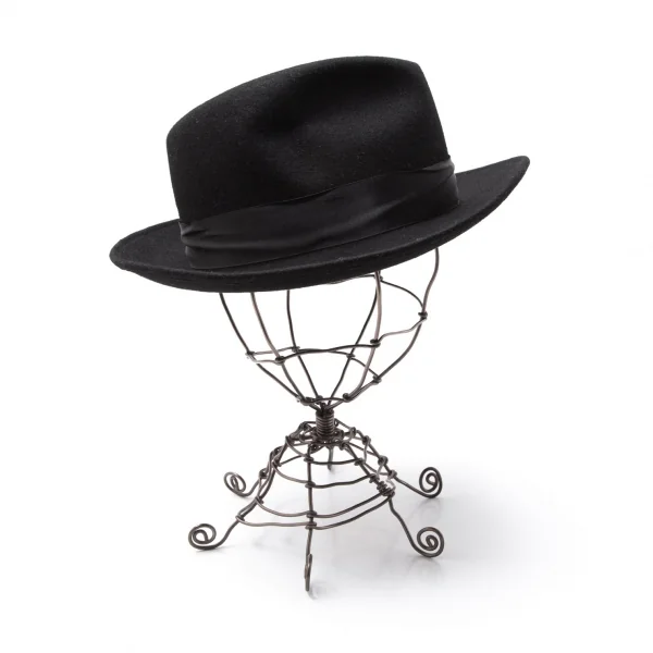 ルードギャラリーRUDE GALLERY サテンリボンフェドラハット 黒 K-118719_006