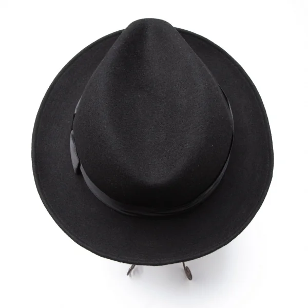 ルードギャラリーRUDE GALLERY サテンリボンフェドラハット 黒 K-118719_007