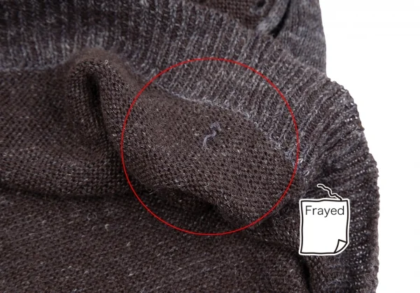 ワイズビスリミY's bis LIMI レーヨンリネンボタンフロントプルオーバーニットセーター パープルグレーS K-118732_011