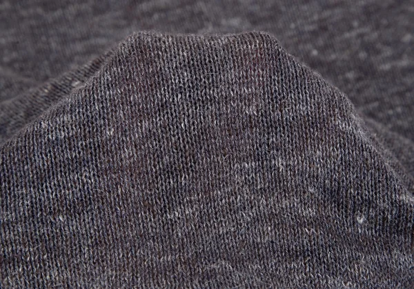 ワイズビスリミY's bis LIMI レーヨンリネンボタンフロントプルオーバーニットセーター パープルグレーS K-118732_013