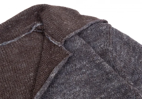 ワイズビスリミY's bis LIMI レーヨンリネンボタンフロントプルオーバーニットセーター パープルグレーS K-118732_004