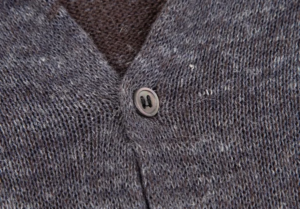 ワイズビスリミY's bis LIMI レーヨンリネンボタンフロントプルオーバーニットセーター パープルグレーS K-118732_005