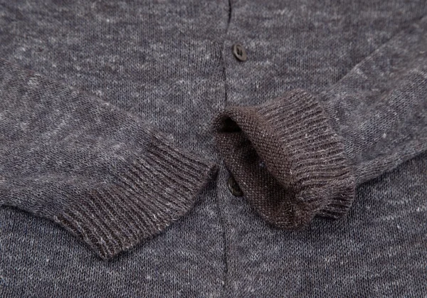 ワイズビスリミY's bis LIMI レーヨンリネンボタンフロントプルオーバーニットセーター パープルグレーS K-118732_007