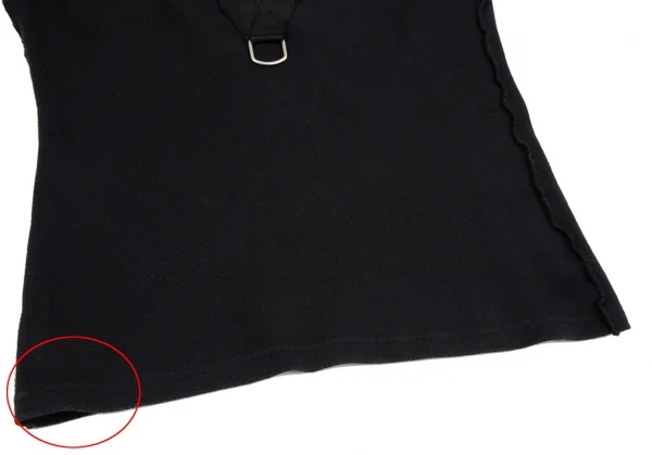JUNIOR GAULTIER Zipper neck Out seam T Shirt K-118751_008
