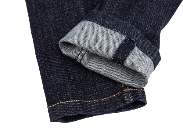 ヴィヴィアンウエストウッドVivienne Westwood ヒップポケットオーブ刺繍ゴールドステッチデニムパンツ 紺ゴールド3 K-118756_013