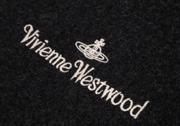 Vivienne Westwood MAN Logo Embroidery Fringe Stole K-118758_003