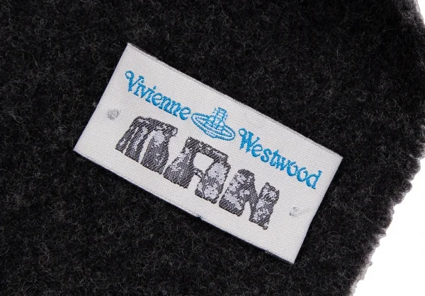 Vivienne Westwood MAN Logo Embroidery Fringe Stole K-118758_007