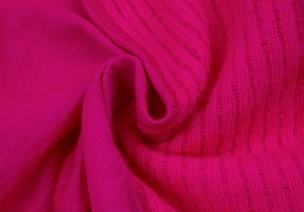 トリココムデギャルソンtricot COMME des GARCONS フロント異素材切替デザインニット ピンクM位 K-118763_011