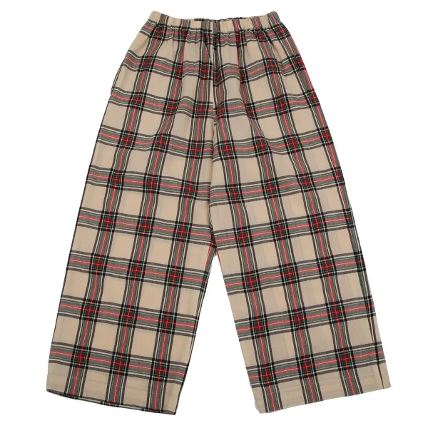 tricot COMME des GARCONS Wool Check Wide Pants Beige XS-S K-118766_001