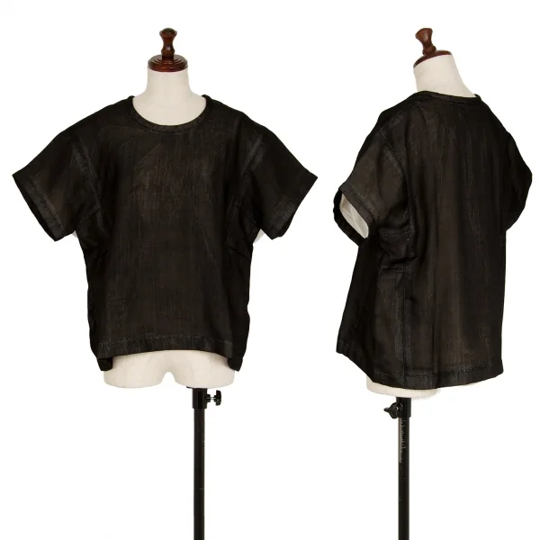 robe de chambre 半袖チェックシャツ コム デ ギャルソン　黒白 コムデギャルソン オムCOMME des GARCONS HOMME コットン