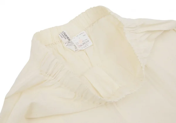 ローブドシャンブル コムデギャルソンrobe de chambre COMME des GARCONS シーチングワイドパンツ 生成りS位 K-118770_004