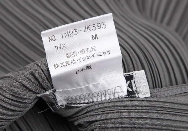 イッセイミヤケISSEY MIYAKEプリーツハイネックカットソー グレーM K-118774_012