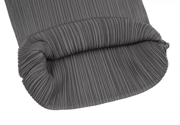 イッセイミヤケISSEY MIYAKEプリーツハイネックカットソー グレーM K-118774_009