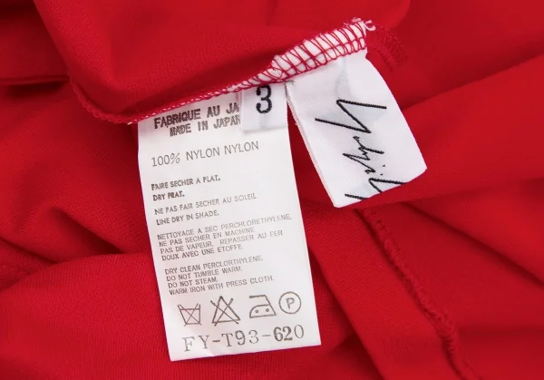 ヨウジヤマモト ファムYohji Yamamoto FEMME ナイロンストレッチカットソー 赤3 K-118787_013