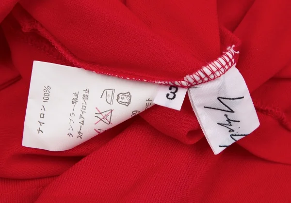 ヨウジヤマモト ファムYohji Yamamoto FEMME ナイロンストレッチカットソー 赤3 K-118787_014