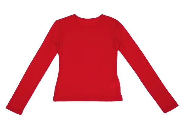 ヨウジヤマモト ファムYohji Yamamoto FEMME ナイロンストレッチカットソー 赤3 K-118787_002