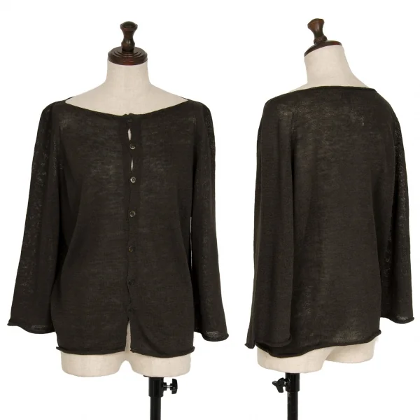 ヨウジヤマモト ノアールYohji Yamamoto NOIR シルクリネンニット 