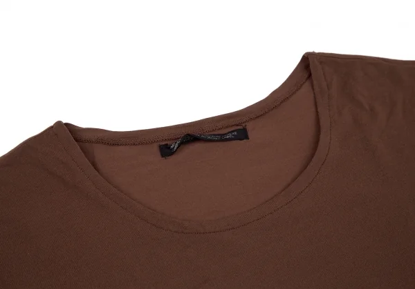 ヨウジヤマモト ファムYohji Yamamoto FEMMEナイロンストレッチTシャツ 茶M K-118808_003