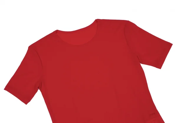 ヨウジヤマモト ファムYohji Yamamoto FEMME ナイロンストレッチTシャツ 赤3 K-118809_002