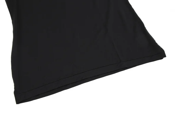 ヨウジヤマモト ファムYohji Yamamoto FEMMEナイロンストレッチTシャツ 黒M K-118810_005