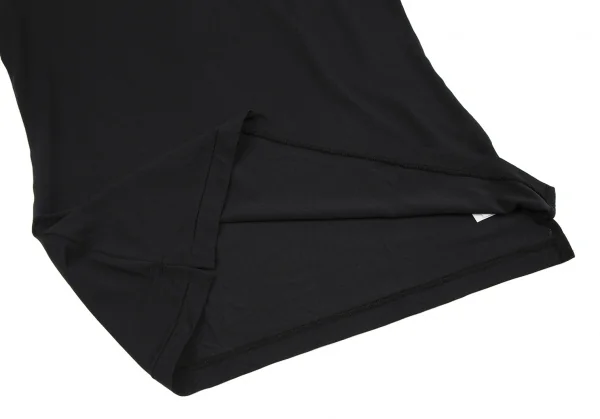 ヨウジヤマモト ファムYohji Yamamoto FEMMEナイロンストレッチTシャツ 黒M K-118810_006