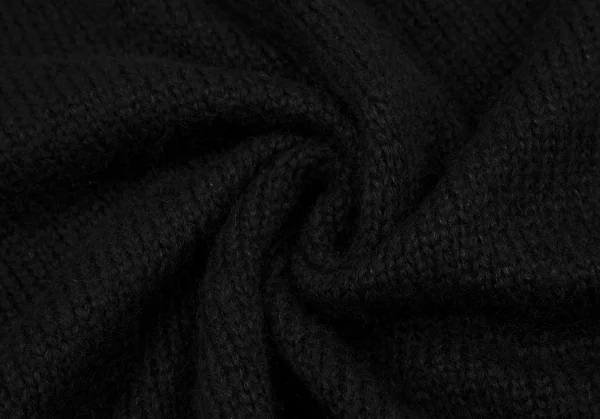 ヨウジヤマモト ファムYohji Yamamoto FEMME ボタンレスヘアリーニットロングカーディガン 黒S K-118818_010