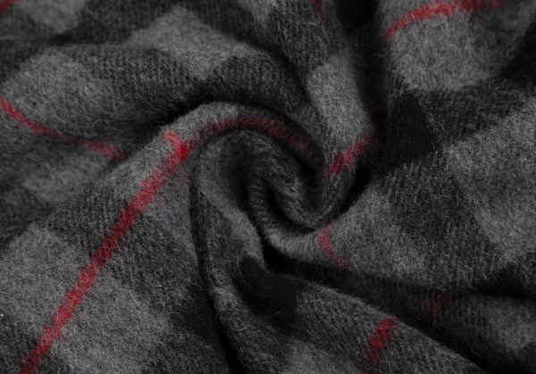 ヴィヴィアンウエストウッド レッドレーベルVivienne Westwood Red Label 変形カラーチェックウールジャケット グレー黒赤2 K-118825_012