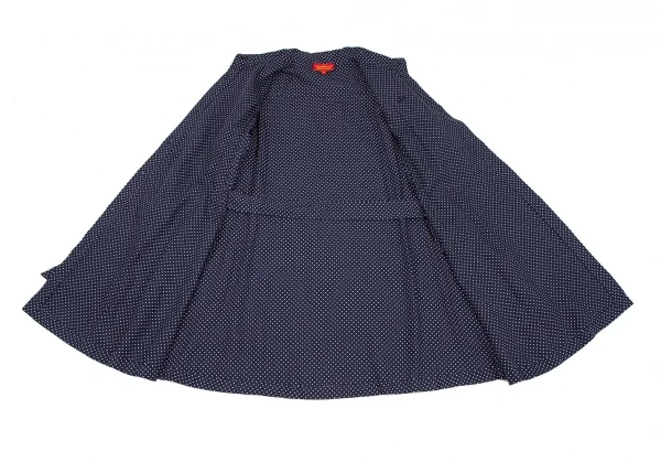 ヴィヴィアンウエストウッド レッドレーベルVivienne Westwood Red Label ワンポイントオーブ刺繍ドットシャツワンピース 紺白2 K-118828_011