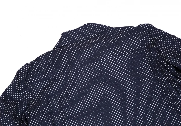 ヴィヴィアンウエストウッド レッドレーベルVivienne Westwood Red Label ワンポイントオーブ刺繍ドットシャツワンピース 紺白2 K-118828_013