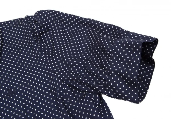 ヴィヴィアンウエストウッド レッドレーベルVivienne Westwood Red Label ワンポイントオーブ刺繍ドットシャツワンピース 紺白2 K-118828_007