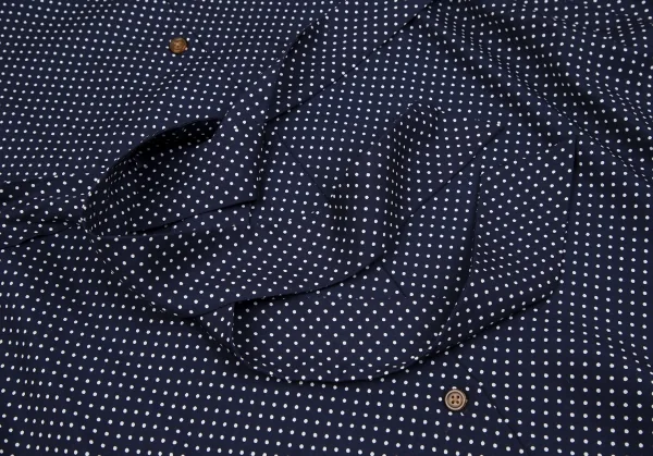 ヴィヴィアンウエストウッド レッドレーベルVivienne Westwood Red Label ワンポイントオーブ刺繍ドットシャツワンピース 紺白2 K-118828_009