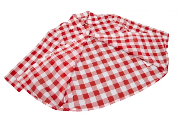 ヴィヴィアンウエストウッド レッドレーベルVivienne Westwood Red Label シアーチェック五分袖シャツ 赤白2 K-118829_010