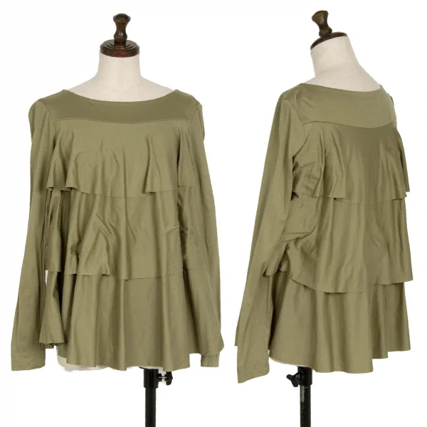 ヴィヴィアンウエストウッド レッドレーベルVivienne Westwood Red Label ティアードフレアカットソー カーキグリーン2 K-118836_001