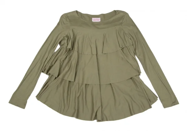 ヴィヴィアンウエストウッド レッドレーベルVivienne Westwood Red Label ティアードフレアカットソー カーキグリーン2 K-118836_002
