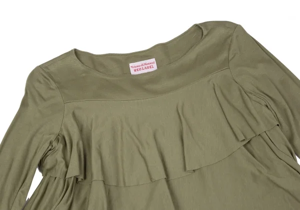 ヴィヴィアンウエストウッド レッドレーベルVivienne Westwood Red Label ティアードフレアカットソー カーキグリーン2 K-118836_003