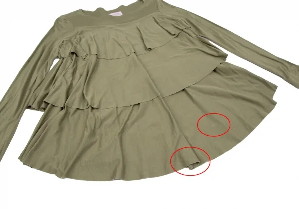 ヴィヴィアンウエストウッド レッドレーベルVivienne Westwood Red Label ティアードフレアカットソー カーキグリーン2 K-118836_008