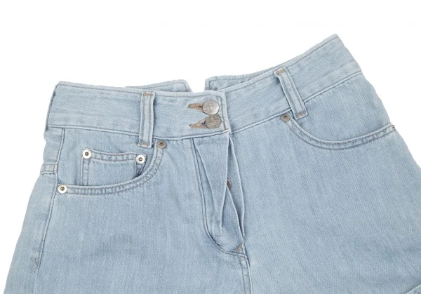 ヴィヴィアンウエストウッド レッドレーベルVivienne Westwood Red Label バックオーブ刺繍デニムキュロット 水色1 K-118837_002