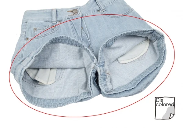 ヴィヴィアンウエストウッド レッドレーベルVivienne Westwood Red Label バックオーブ刺繍デニムキュロット 水色1 K-118837_008