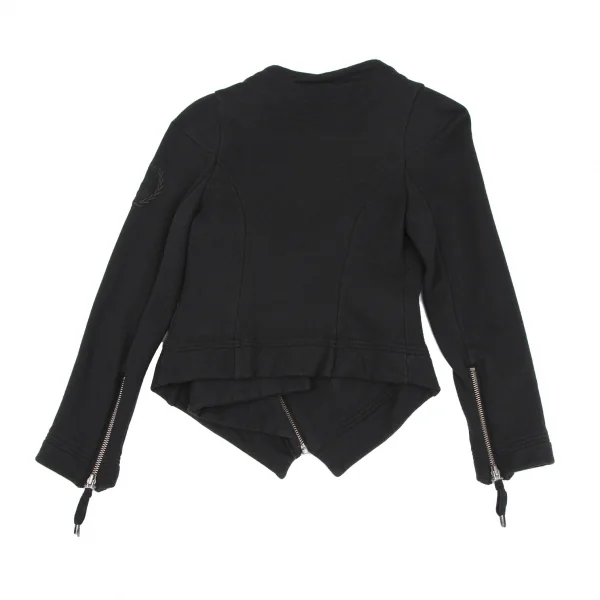ヴィヴィアンウエストウッド アングロマニアVivienne Westwood ANGLOMANIA 袖刺繍スウェットジップジャケット 黒XS K-118840_012